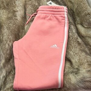 Adidas women's pink joggers